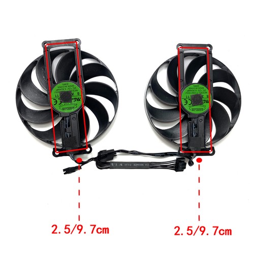 Lüfter T129215SU für ASUS RTX3060ti 3060 3050 DUAL MINI OC V2 Grafikkarte - Bild 8 von 18