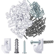 16 Pack Down Wall Clip Closet Shelves Clips Plastic Wire Shelf Brackets