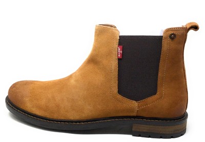 Levis Mens Keith Pull On Chelsea Ankle Boots Tan / Brown Suede Size 11 M US  | eBay