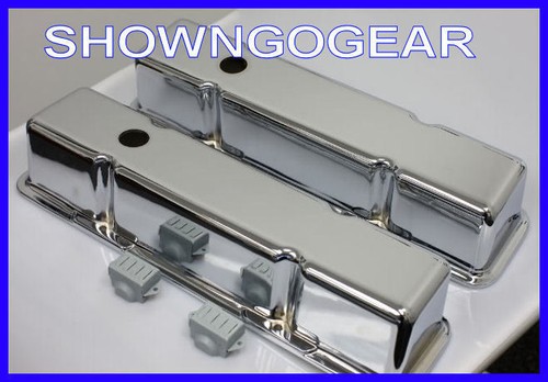 CHROME SMOOTH ALUMINIUM ROCKER COVERS SBC CHEV DRAG HOTROD AWESOME ...
