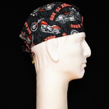 Motorcycle Choppers Bikes Born to Run Theme Scrub Hat