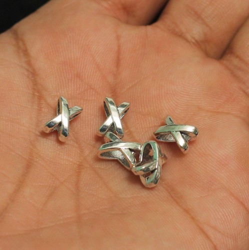 10x6mm German Silver Beads - Picture 7 of 8