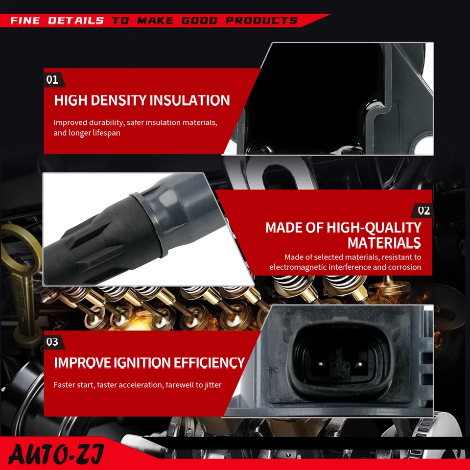 6X Ignition Coils + 6X Spark Plug for 2008-16 Ford Transit Edge Lincoln V6 UF553 Foto 4 de 4