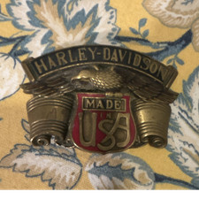 Vintage Harley-Davidson Made in USA Solid Brass Belt Buckle