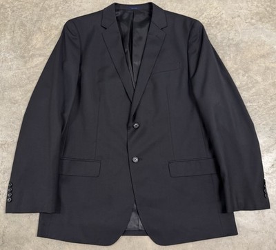 Bonobos Blazer Jacket Men s 44L Standard Fit Black 100% Marzotto Italy Wool NEW