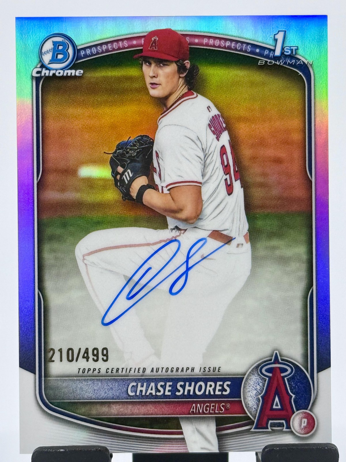 2025 Bowman Draft Chase Shores Chrome Prospect Autographs Refractor #/499