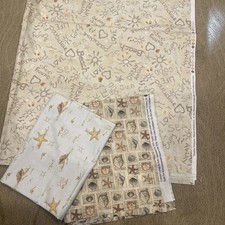 Lot Beach Nautical Fabric Paradise Dream Words Cotton Timeless Treasures C1234