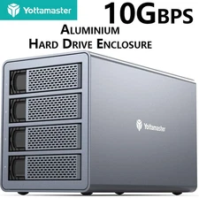 2/4/5 Bay HDD SSD SATA External Hard Drive Enclosure for 2.5&3.5" SATA Aluminum