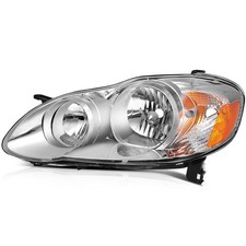 Headlights for Toyota Corolla 2003-2008 Chrome Amber Clear 55055170AE