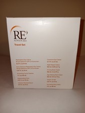 NIB Arbonne RE9 Advanced Skin Care Travel Set 11 Pieces Cleanser Toner Creme Gel