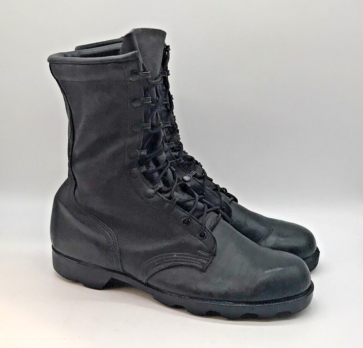 Vintage 1997 RO-SEARCH Black Leather Combat Boots Men's 10.5