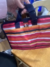 Thirty-One Fold Up Family Organizer w paski Punch Emerytowany nadruk 