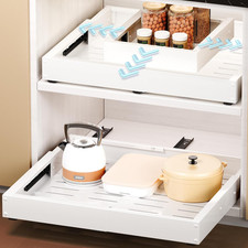 1 Pack Pull Out Cabinet Organizer, Slide Out Drawer Expandable Width 12"-19" a