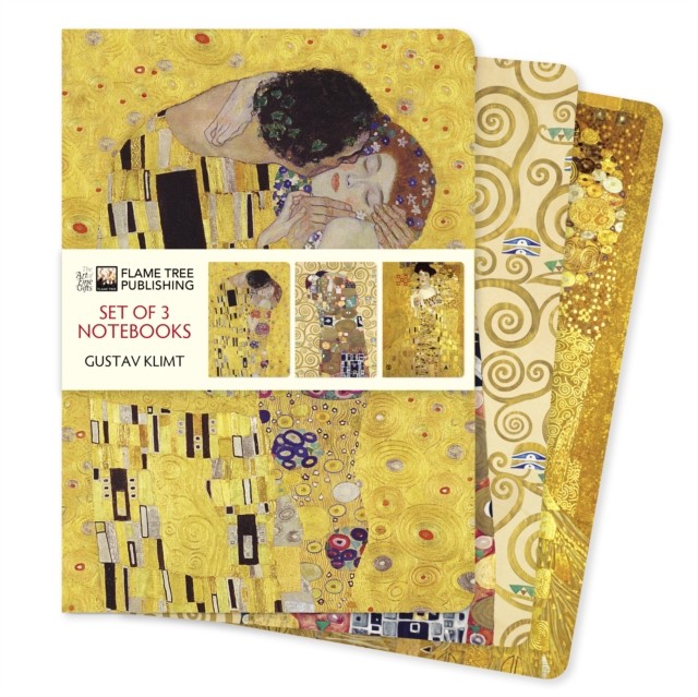 Gustav Klimt Set Of 3 Standard Notebooks Flame Tree Studio - Image 3