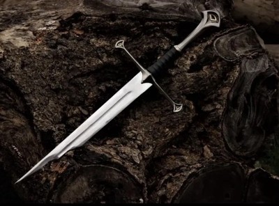 Hand-Forged King Elendil's Broken Sword Isildur with shield wall mounting kit