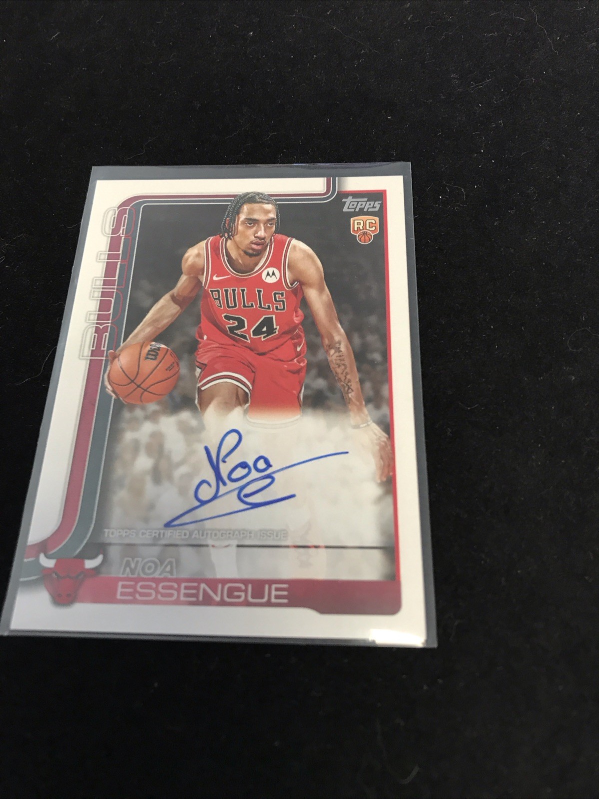 2025-26 Topps Noa Essengue Real One Rookie Auto RC Rookie #TFRR-NE Bulls