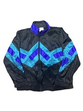 RARE Vintage 80s Adidas Track Jacket Colorblock Trefoil Windbreaker Nylon Mens L