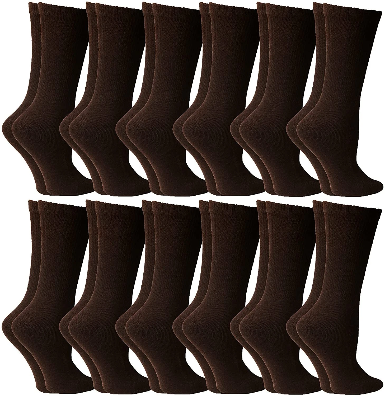 Yacht & Smith 12 Pack Loose Fit Non-Binding Soft Cotton Diabetic Crew Socks
Opens in a new window or
