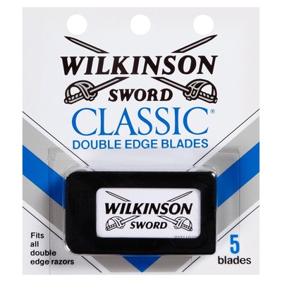 Wilkinson Sword Double Edge Razor Blade Refills for Men - 5 Count (Pack of 1) 