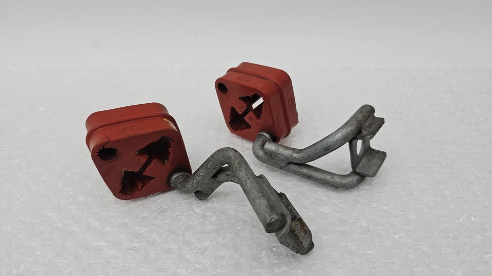 09-15 BMW F01 F02 750Li Trasero Derecho e Izquierdo Silenciador Tubo Suspensión con Soporte Foto 4 de 4