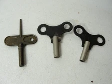 Lot of 3 Vintage Clock Winding Keys Unbranded