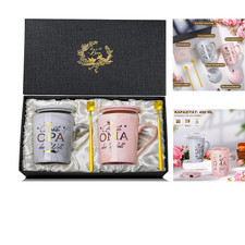 Opa Oma Geschenkset 400ml Rosa Grau Kaffeetasse