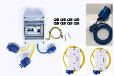 240v pre wired -Mains kit- Double socket -usb- surface mounted inlet.