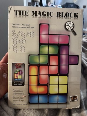 Tetris Light Illuminating Building Blocks set, a stackable LED desk lamp