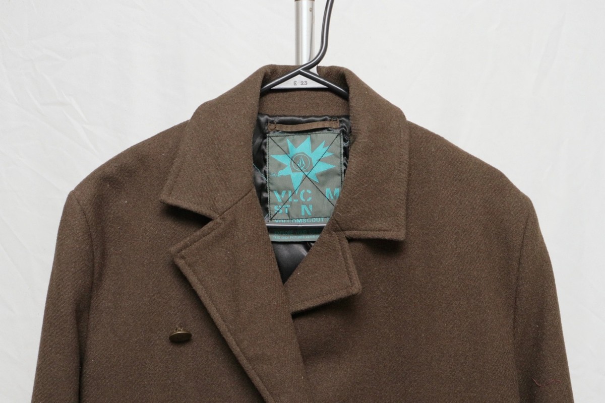 Volcom Pea coat Jacket Men’s S Brown Volcom scout View 3