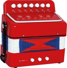 Scarlatti Child's 7key MELODEON in RED, Key of C. Mini Accoridon from Hobgoblin