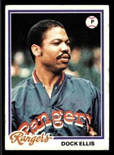 1978 Topps #209 Dock Ellis - Texas Rangers (Low Grade)