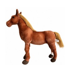 Gem Toys Standing Thoroughbred Horse Plush Toy 60cm Soft Stuffed Animal Decorati