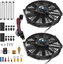 12 Dual Electric Radiator Cooling Fan Switch Relay Kit Black 12 Dual Electric Radiator Cooling Fan Switch Relay Kit Black