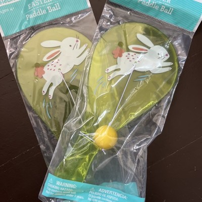2 Set Easter Paddle Ball For Kids Ages 4 & Up Brand New Sealed