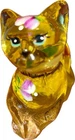 Fenton Buttercup Perky Cat Hand Painted