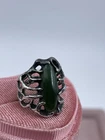 Vintage Sterling Silver Green Onyx Ring Size 5.5