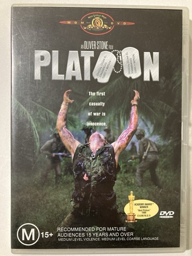 Platoon - DVD Region 4 - Charlie Sheen Willem Dafoe Tom Berenger - Free Postage