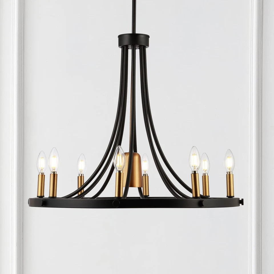 Candelabro moderno de transição JYL7506A Urbanna 27" 9 luzes ferro ajustável, ... - Imagem 2 de 4