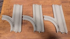 LOT OF 3 TYCO US1 ELECTRIC TRUCKING TRACK PIECES B3016 TURNOUT TRACK X3