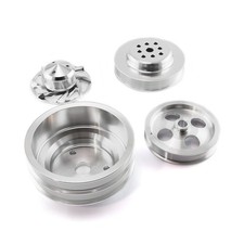 Chevy Sbc Serpentine Pulley Kit Long Water Pump With Type 2 Power Steering Pump