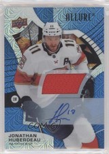2021-22 Upper Deck Allure Blue Line Jersey 9/25 Jonathan Huberdeau #54 Auto 07g7