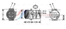 AVA Clever Choice Kompressor Klimaanlage OLAK426 für A05 ZAFIRA OPEL 12V ASTRA