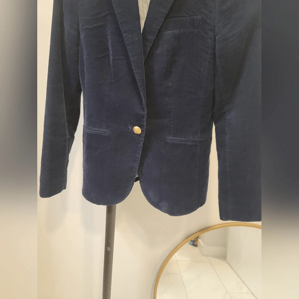 J. Chaqueta Blazer Crew Campbell Pana Azul Marino Talla 0 Foto 4 de 4