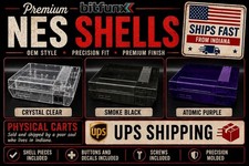 Premium Bitfunx NES Shell Replacement — Clear / Clear Purple / Clear Black