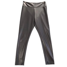 EXPRESS Faux Leather Leggings Pants Black Women's Size M High Waisted Stretch