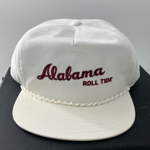 Vintage 90s Alabama Roll Tide Crimson Tide White Trucker Rope Hat ...