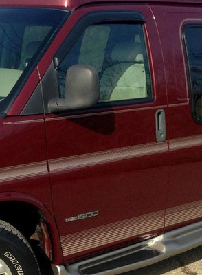 TrailFx 3M Tape-On Outside Door Guards Vent Visors for 96-25 Express Savana Van