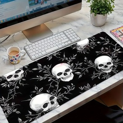 1pc Extra Large Gaming Mouse Pad - Gothic Desk Mat with a Non-Slip Base, Quick