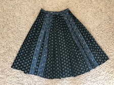 Vintage Nelly de Grab New York Polished Cotton Full Softly Pleated Skirt EUC