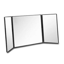 Universal Fit Tri Fold Foldable Clip On Car Sun Visor Vanity Mirror for Makeup